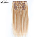 Natural Human Piano Color Clip Hair Extension No Shed